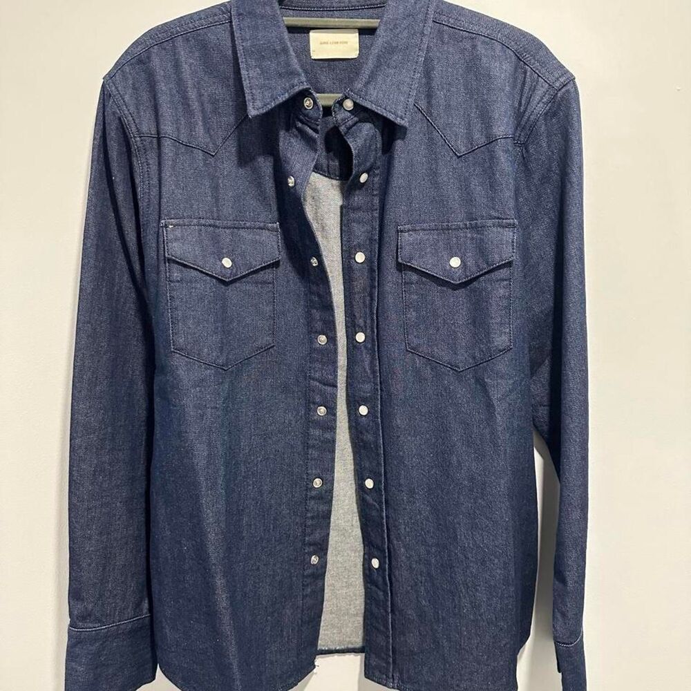 Aime-leon-dore Men's Blue and Navy Shirt